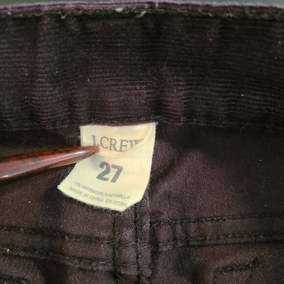J Crew Corduroy Pants Women 27 Purple Straight Mid Rise - Picture 3 of 10